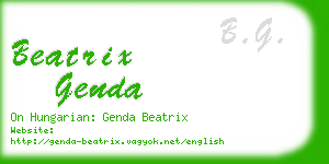 beatrix genda business card